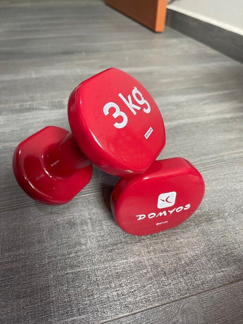 2 X 3kg Weights Decathlon Sports Equipment Exercise Fitness 2 X 3kg Weights Decathlon Sports Equipment Exercise Fitness