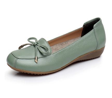 35 - 43 Genuine Leather Office Ladies Maternity Ballerinas Flats Soft  Comfortable SC10 Green, Women's Fashion, Footwear, Flats on Carousell