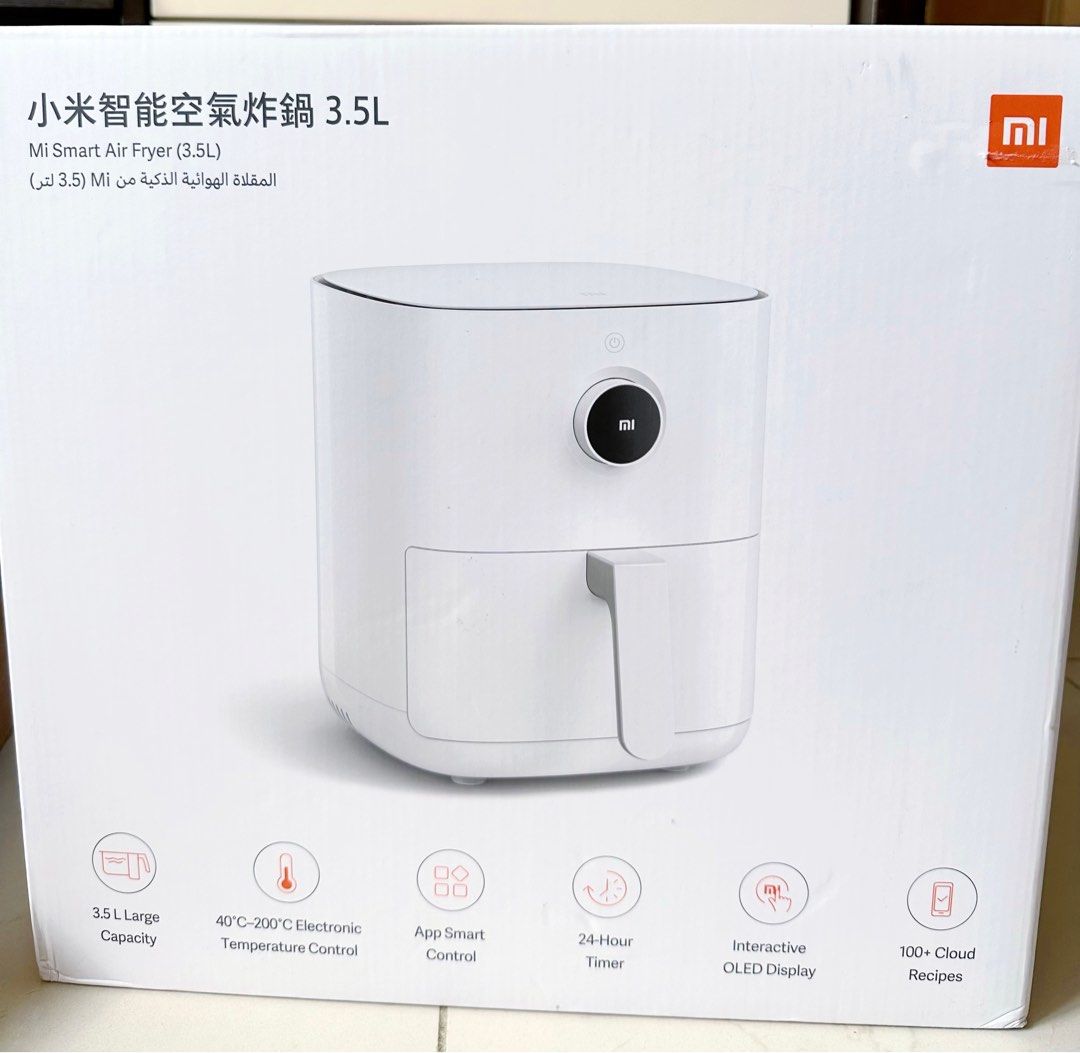 Brand New Xiaomi Smart Air Fryer 6 5L White 小米智能空氣炸鍋, 家庭電器, 廚房電器, 油炸鍋-  Carousell