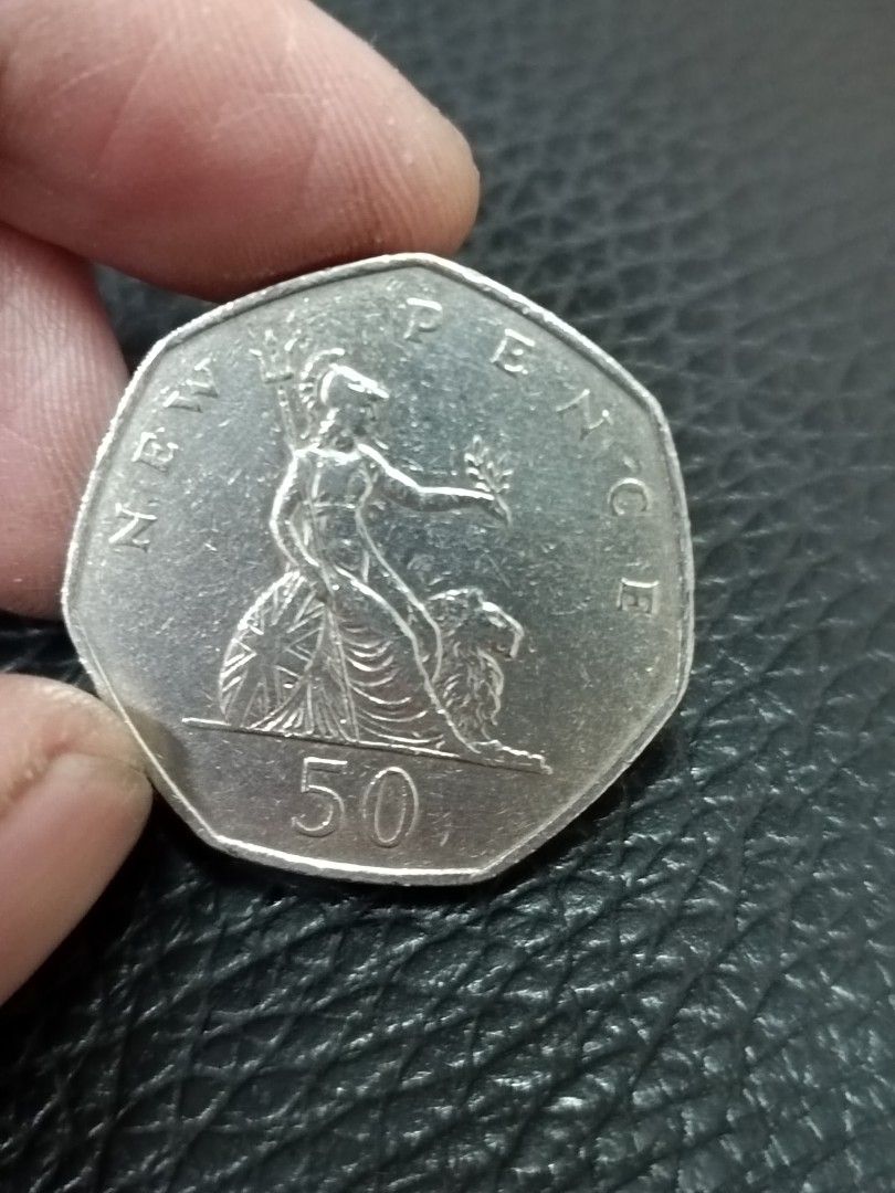 早期錢幣收藏英國硬幣1969年50便士/伊莉莎白2世, 書籍、休閒與玩具, 收藏、紀念品, 錢幣、紙鈔在旋轉拍賣