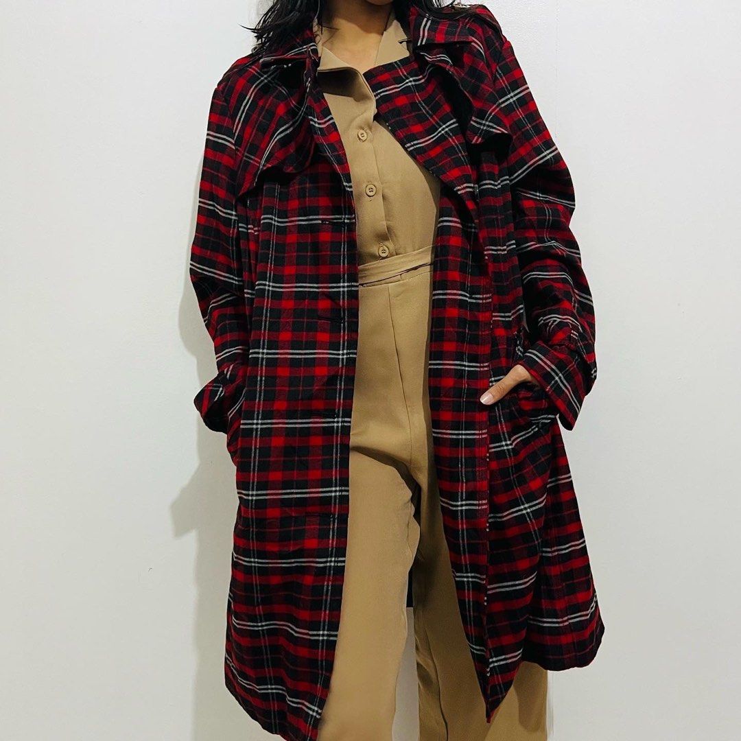 Burberry red cashmere coat cheap