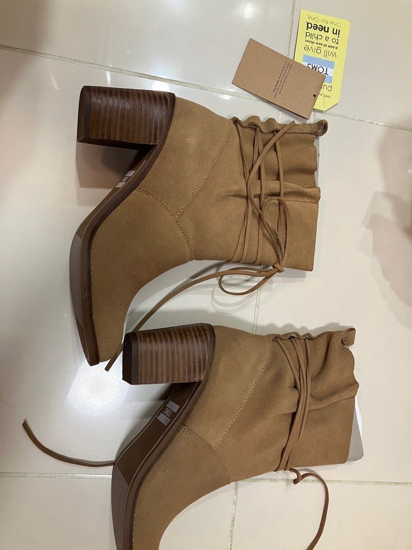 包順豐[鞋盒已掉！] Toms 靴Mila Boot Toffee Suede Women's Ankle