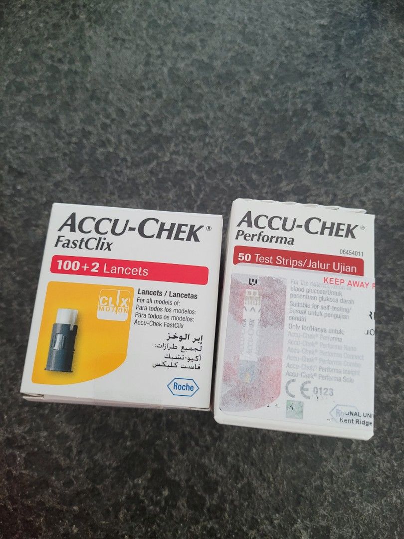 Accu Chek Performa Test Strips 50s & FastClix, Health & Nutrition