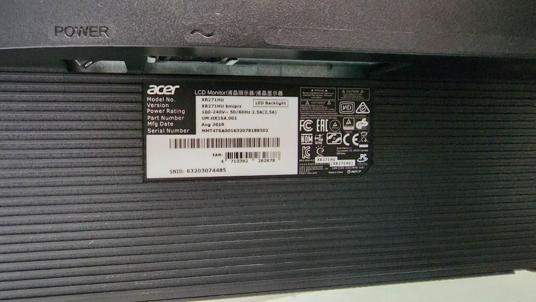 Acer 271hu sales