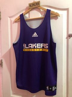 LA Lakers Adidas Reversible Practice Shooting Warmup Jersey Kobe Bryant Vtg  Shaq