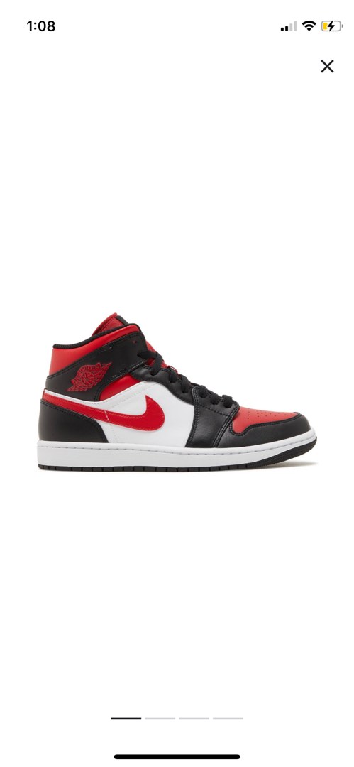 Air Jordan 1 Mid Bred Toe Men s Fashion Footwear Sneakers on