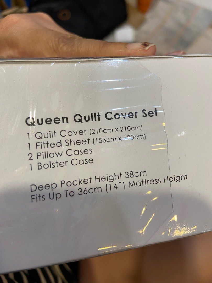 Akemi quilt sheet queen size, Furniture & Home Living, Bedding & Towels