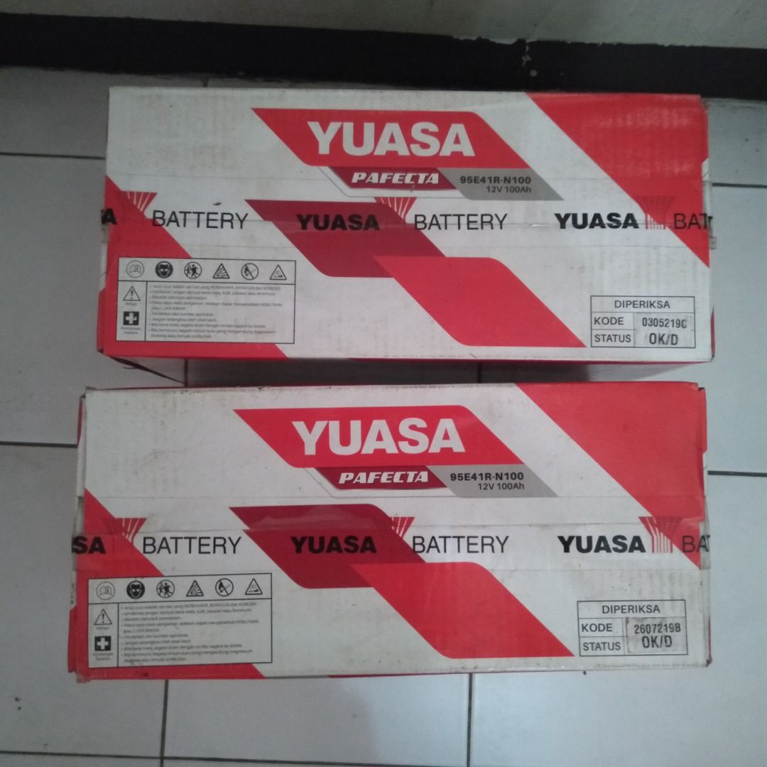 Aki Yuasa Ori Pafecta N100/95E41R Aki Basah 12V / 100A, Auto