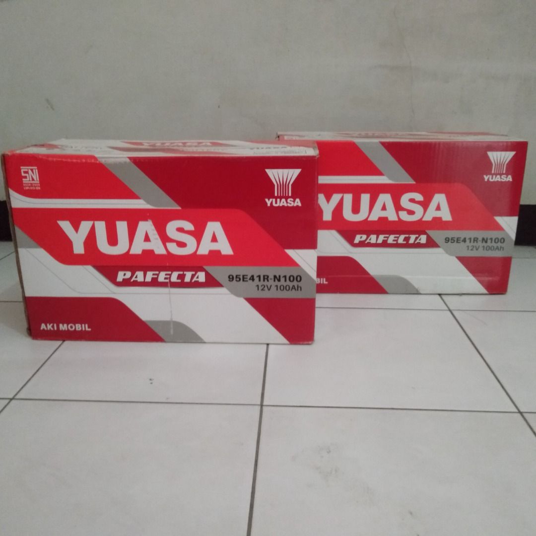 Aki Yuasa Ori Pafecta N100/95E41R Aki Basah 12V / 100A, Aksesoris Mobil