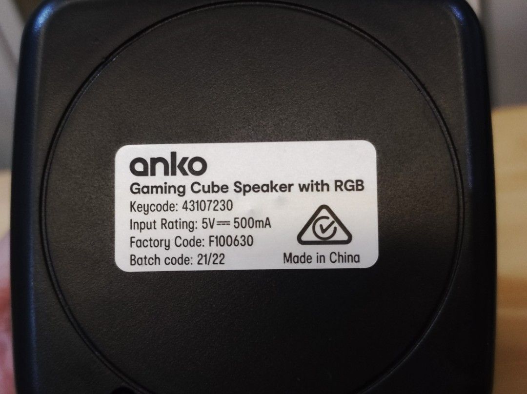 Anko Gaming Cube Speakers with Light RGB, Audio, Soundbars, Speakers