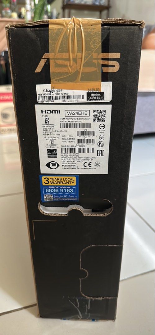 ASUS Monitor VA24E, Computers & Tech, Parts & Accessories, Monitor ...
