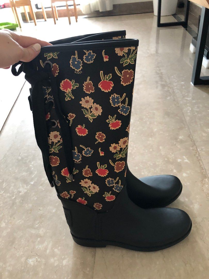 Coach floral boots hot sale