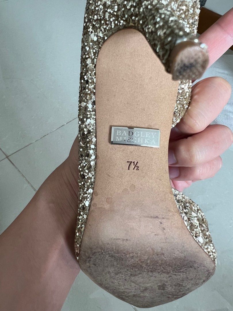Badgley Mischka Glitter shoes size 7.5
