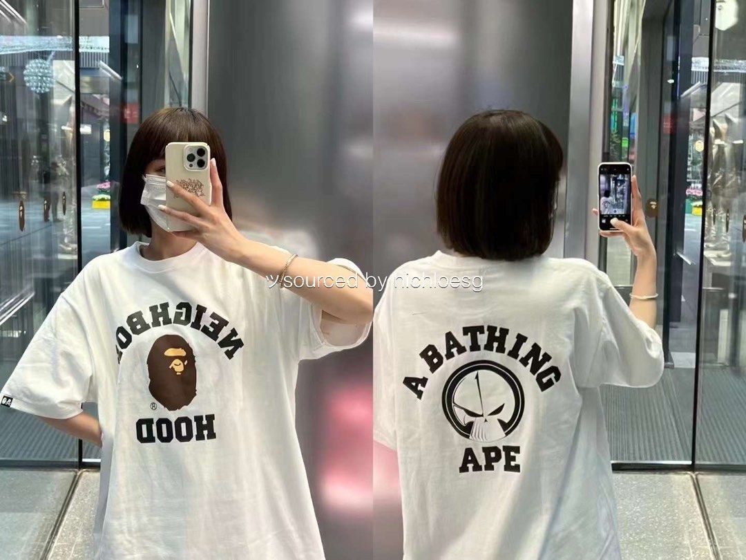 新品 NEIGHBORHOOD BAPE NBHD TEE GRAY L Tシャツ/カットソー(半袖/袖なし) 売りオーダー