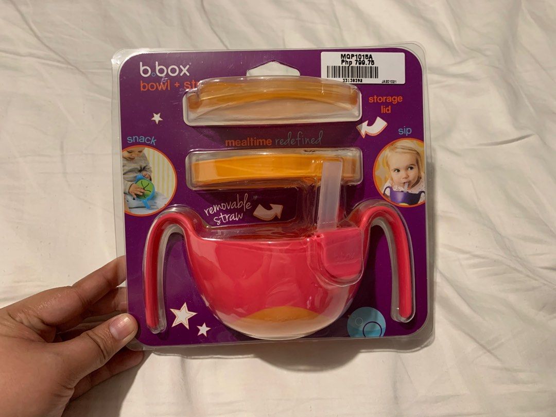 b.box Bowl + Straw (Category: Weaning & Toddler Feeding) located in Quezon City. Submitted by mothernilily (Listing ID 1209530846, Image 1). Description: B.box Bowl + Straw Condition: Brand new; opened but returned to original packaging RFS: Impulsive buying; too many snack cups.