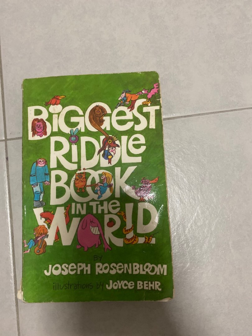 Biggest Riddle Book in the World, Hobbies &amp; Toys, Books &amp; Magazines, Children's Books on Carousell