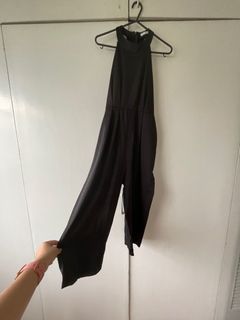 Black silk Romper/Jumspsuit
