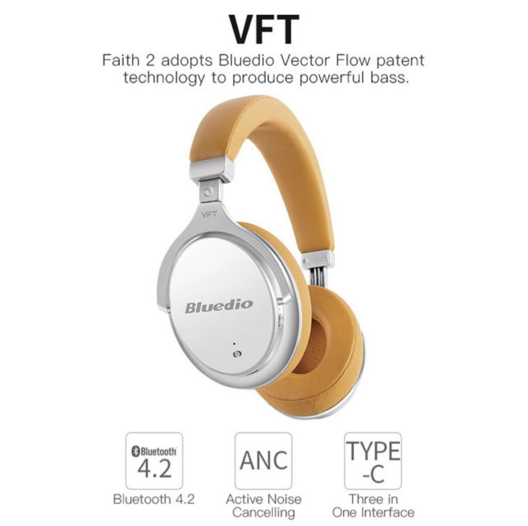 Bluedio F2 Wireless Headphones White Mustard ), Audio