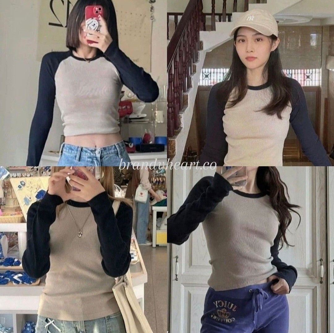 brandy melville bella 14 long sleeve top, Women's Fashion, Tops,  Longsleeves on Carousell