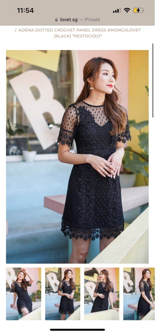 Crochet panel dress shop