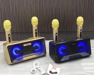 Brand new! Portable Bluetooth Speaker with 2pcs wireless microphone