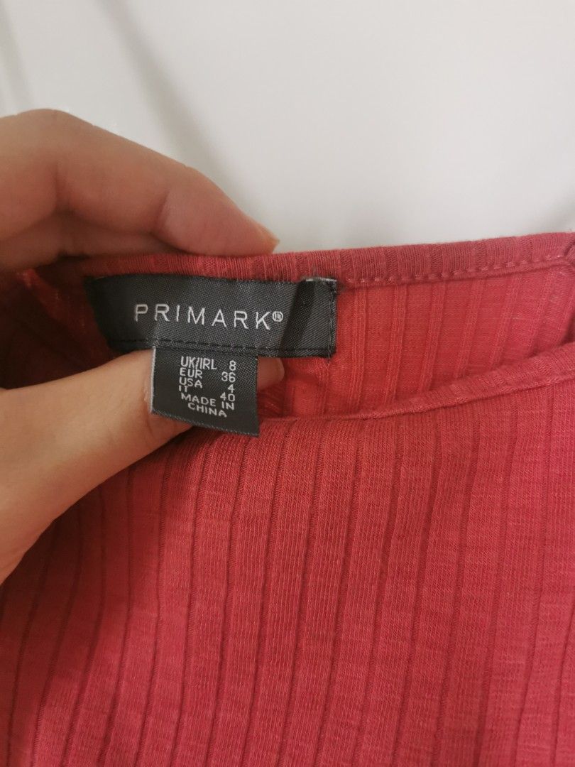 Primark Brick Red Ribbed Bodysuit
