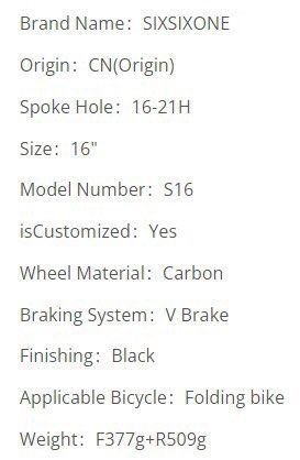 brompton 16 inch wheels