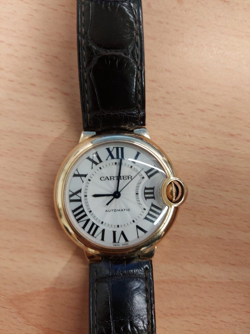Cartier Ballon 18k YG Yellow Gold Dress Watch Luxury Watches on