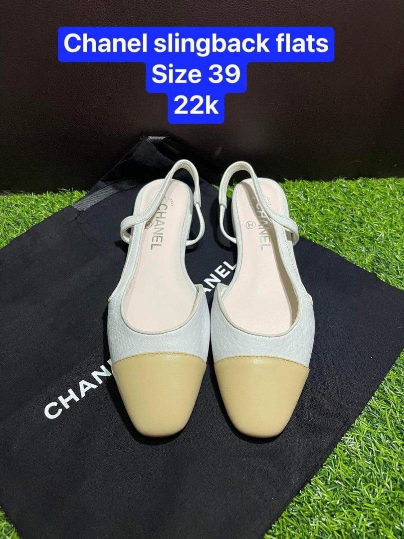 chanel flat slingback (Category: Flats & Sandals) located in Quezon City. Submitted by graciasluxurybag (Listing ID 1209597697, Image 1). Description: .
