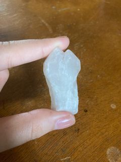 Clear quartz crystal point (opaque specimen)