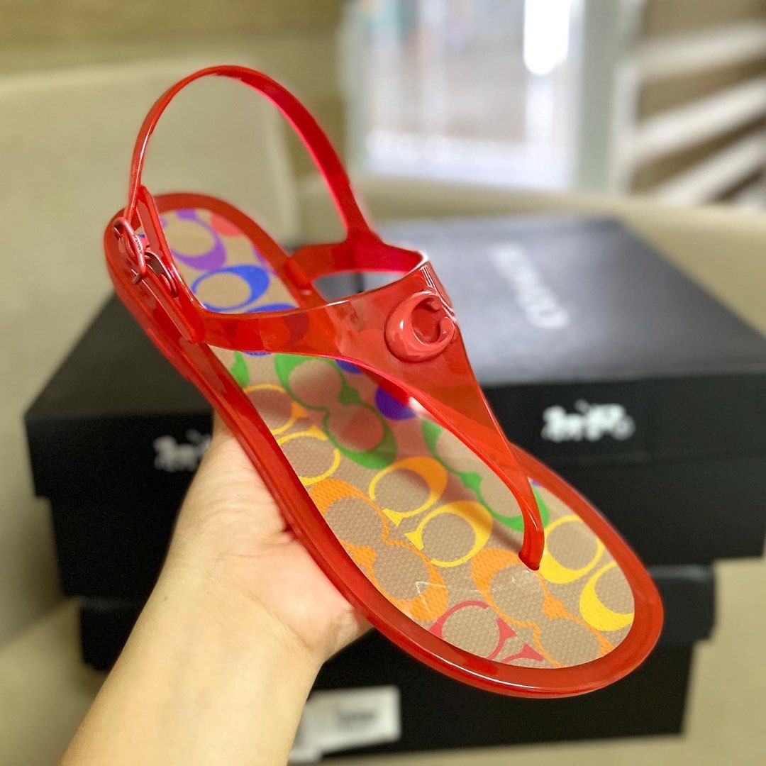 Coach jelly slides cheap