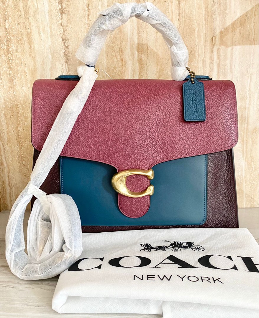Coach Tabby top Handle in Colorblock, Barang Mewah, Tas & Dompet di