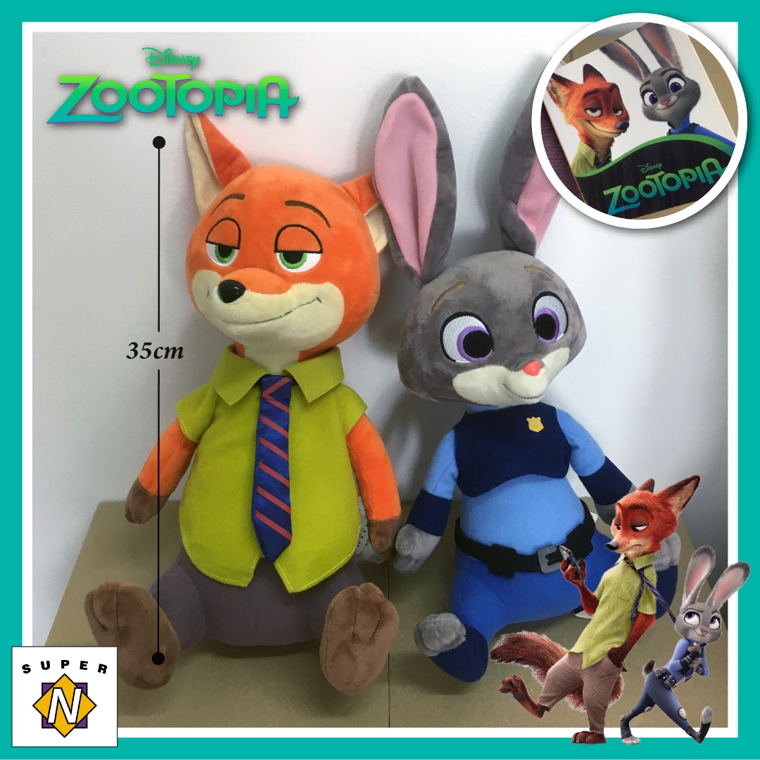 (2 for Rm140) Disney Zootopia Nick Wilde + Judy Hopps Big Sitting