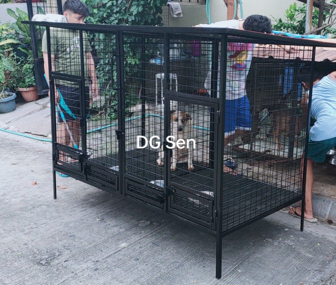 Dog cage for large breed with rotating bowl, Pet Supplies, Homes