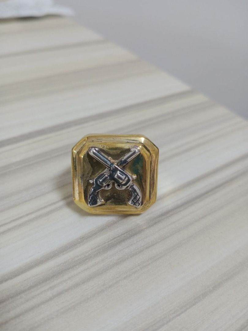 Dual Revolver Brass Ring, Men's Fashion, Watches & Accessories, Jewelry ...