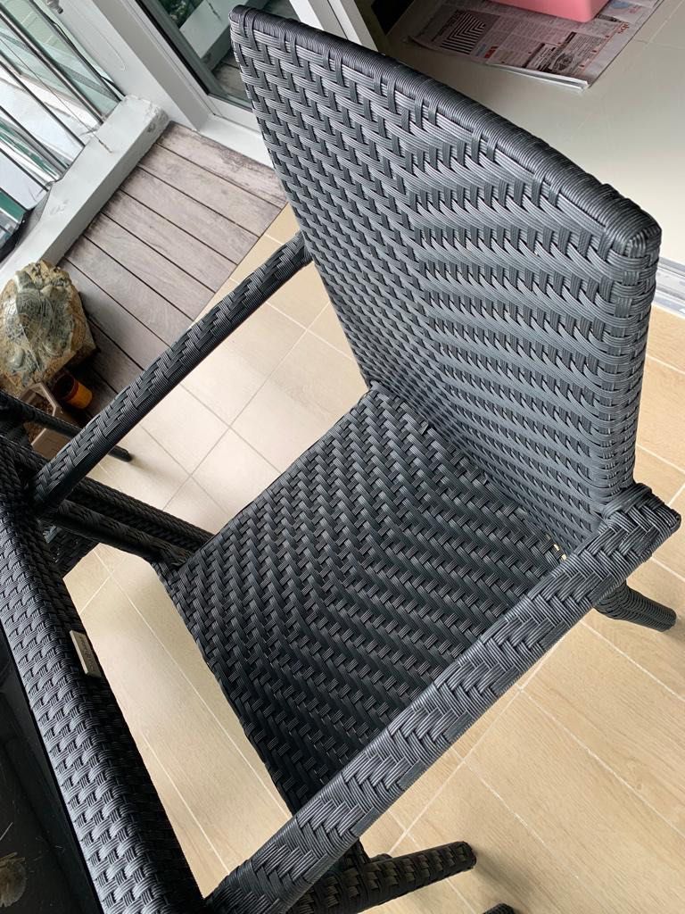 Empire Resort Canberra Black Dining Table Set, Furniture & Home Living