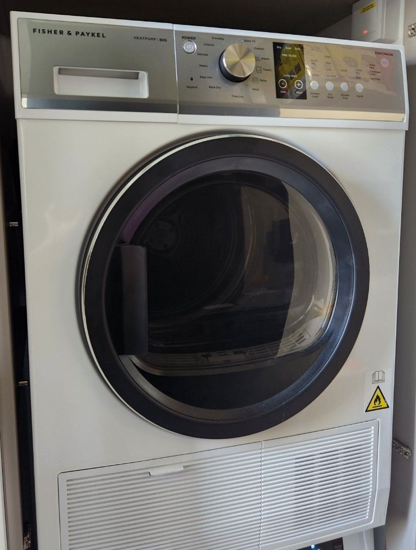Fisher & Paykel Dryer with stacking kit, TV & Home Appliances, Washing