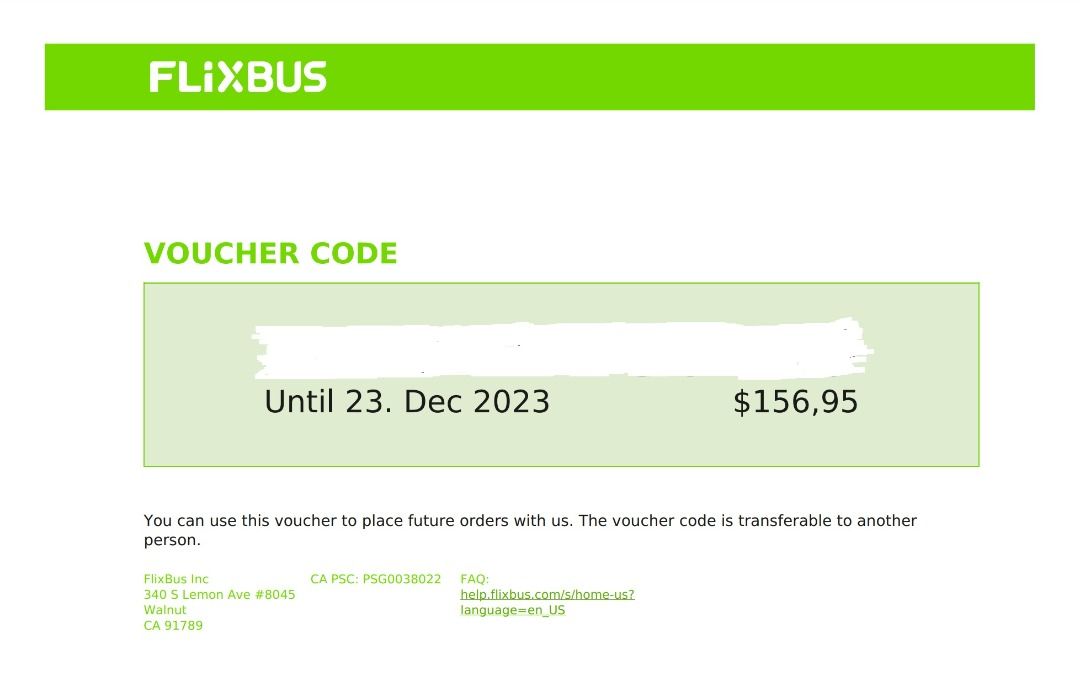 Flixbus voucher, Tickets & Vouchers, Local Attractions & Transport on Carousell