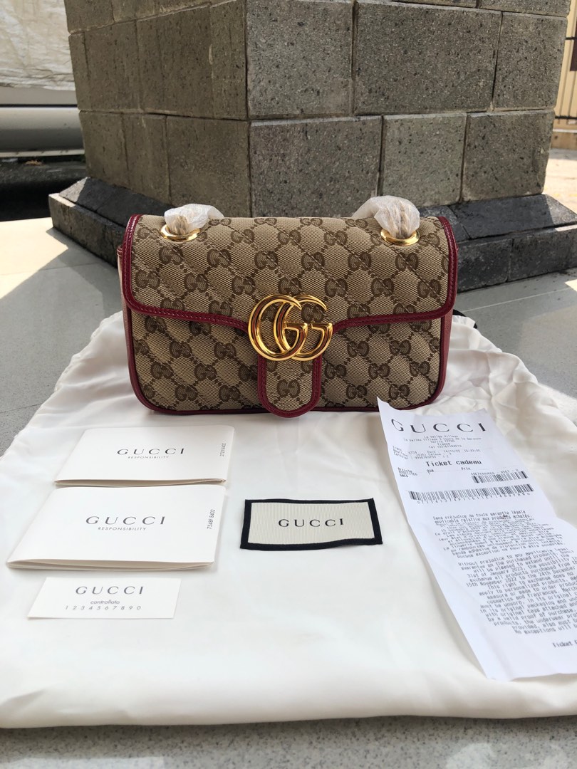 orginal Gucci Marmont size 26 fullset (2018), Fesyen Wanita, Tas & Dompet  di Carousell