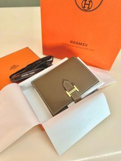 Hermes  Bearn compact wallet Etoupe GHW