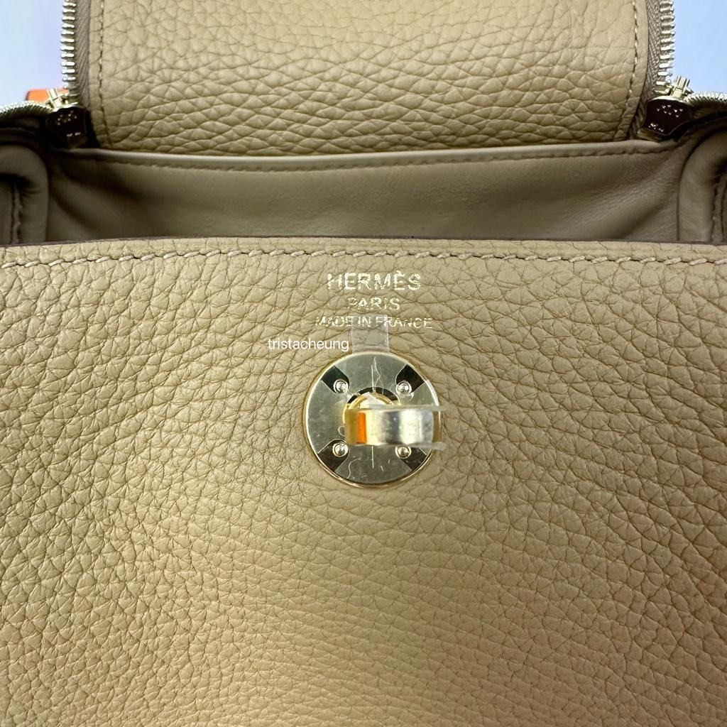 現貨全新Hermes Mini Lindy 4B 餅乾金扣stamp U minilindy gold TC GHW