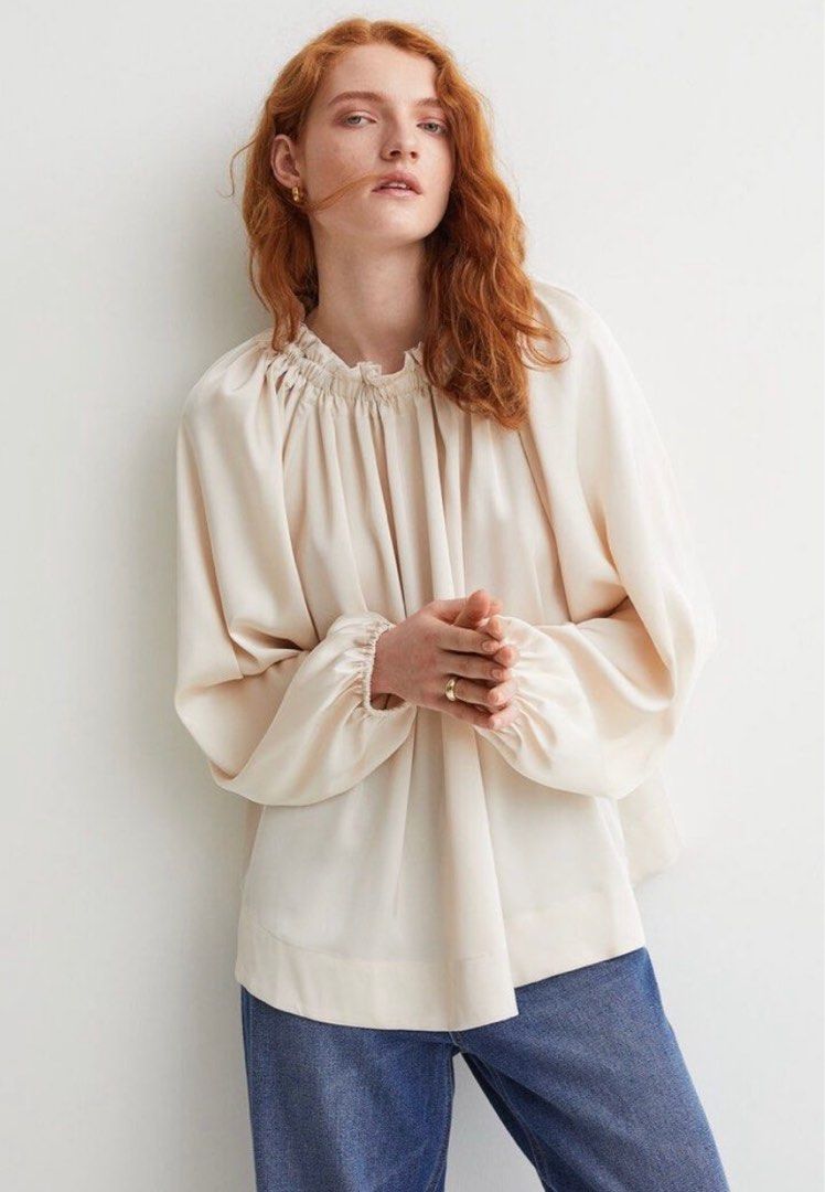 H&m balloon sleeve top 2025