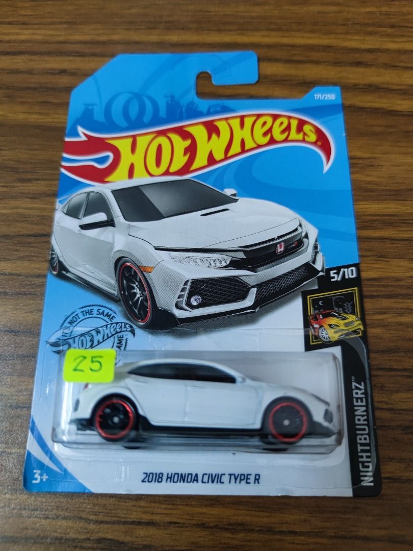 Hot Wheels 2018 Honda Civic Type R White FK8 Hobbies Toys