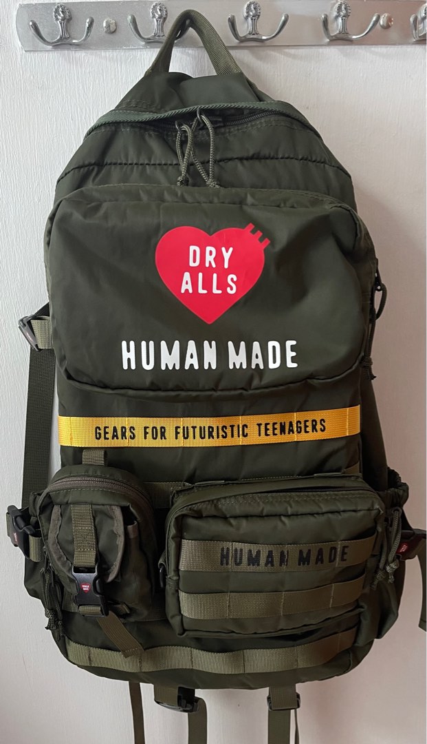 Human Made Military Backpack Olive Drab 2021, Men's Fashion