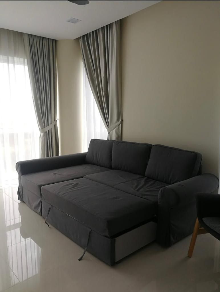 IKEA corner sofa bed with storage, Furniture & Home Living, Furniture