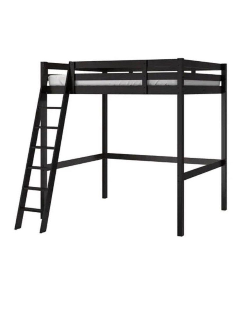 IKEA STORA LOFT BED FRAME & MALFORS FOAM MATTRESS, Furniture & Home