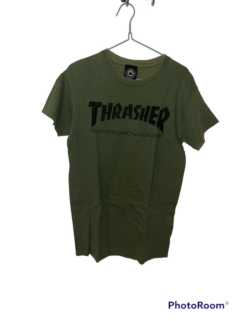Kaos Tshirt Atasan Top Thrasher Original Green Hijau Authentic