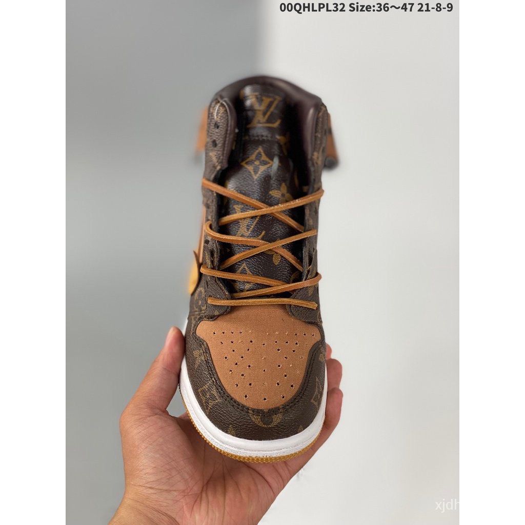 Kasut lelaki 100% Original Louis Vuitton LV Nike Air Jordan
