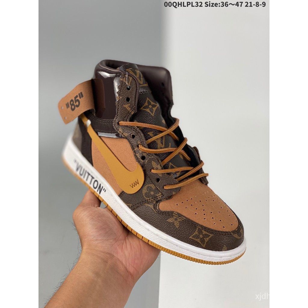 Kasut lelaki 100% Original Louis Vuitton LV Nike Air Jordan Sneakers ...