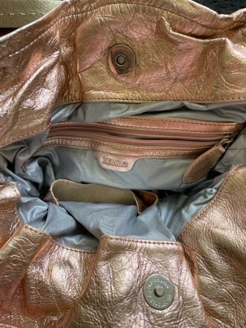 Kenzo gold leather shoulder bag